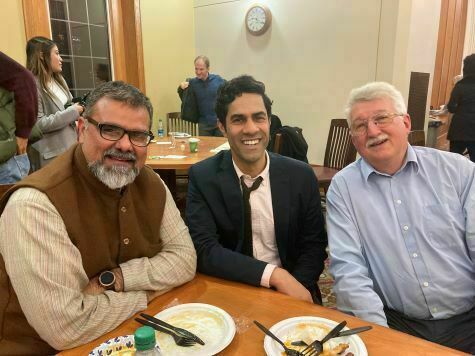 Mahan Mirza, Razi Jafri, Rob Stockman at the Iftar Meal