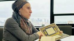 Celene Ibrahim at a workshop on the Qur'an